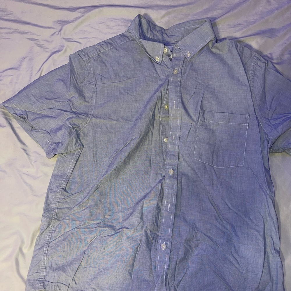 Light Blue Goodfellow and Co Short-Sleeve Button Up Shirt